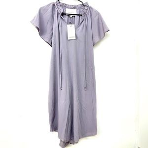 Le Clair de lune  Gray Shirt Dress V Neck Size small